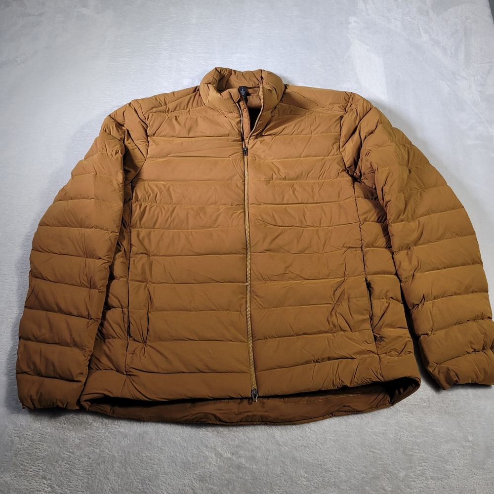 Lululemon Navigation Down Jacket Mens Large Brown Puffer Primaloft Insulated